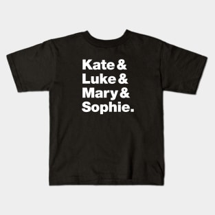 Batwoman Character Names - Kate Kane, Luke Fox, Mary Hamilton & Sophie Moore Kids T-Shirt